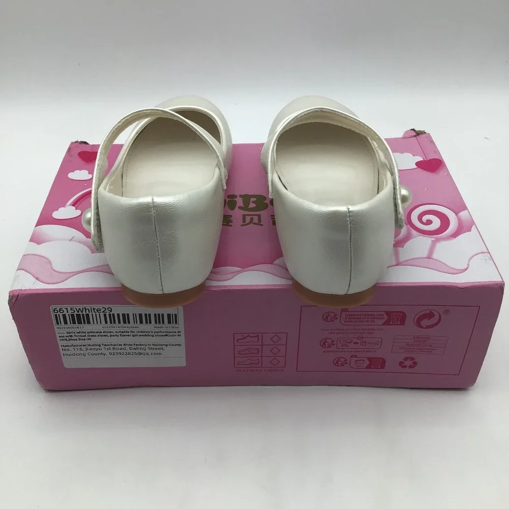 SaiBeiji Girls White Mary Jane Shoes Flower Girl Wedding Size EU 29 US‎ 11.5 NEW